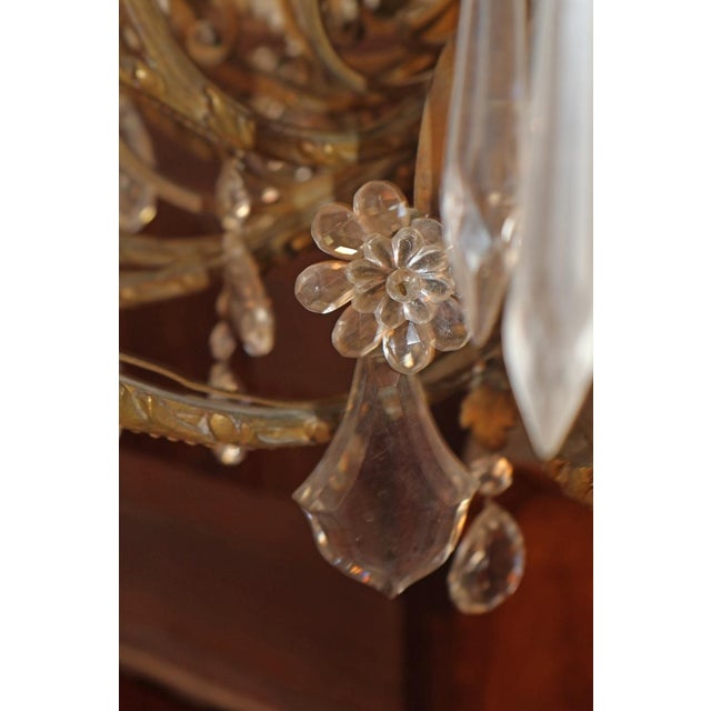 Early 20th Century French Louis XV Style Bronze and Crystal Chandlier 30 X 30 For Sale - Image 15 of 18