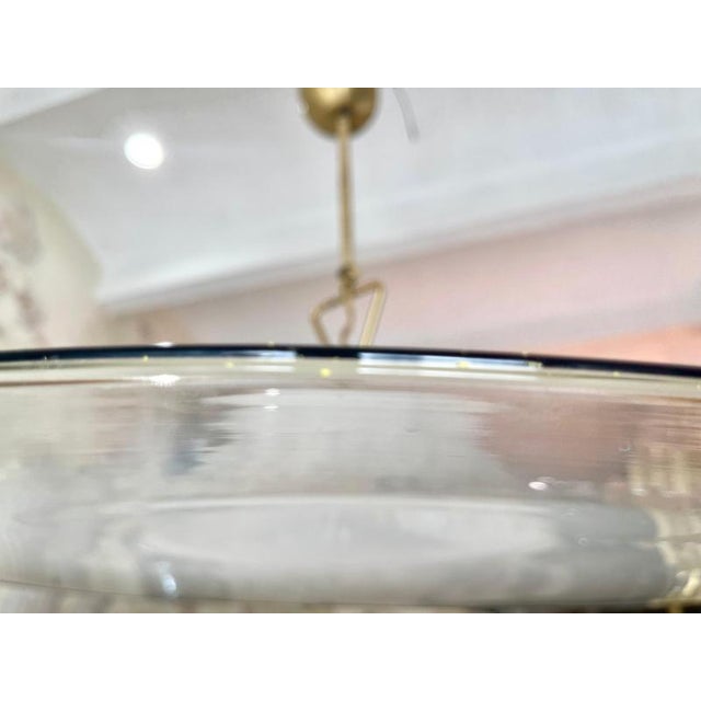 1980s White Murano Glass Suspension attributed to Vistosi, Italy, 1980 For Sale - Image 5 of 11