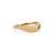 Metal 14k Gold Modern Sculptural Marquise Natural Emerald Wavy Band Ring Size 4 For Sale - Image 7 of 15