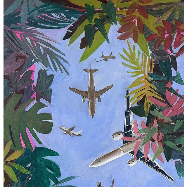 Contemporary Kristīne Guršpone, Travelers, Oil on Canvas, 2024 For Sale - Image 3 of 4