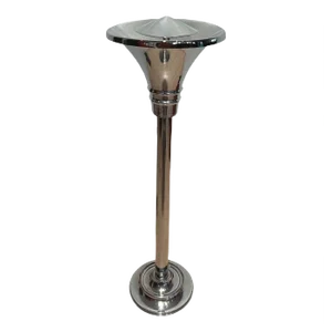 Art Deco Standing Ashtray in Polished and Chromed Metal, Switzerland, 1930