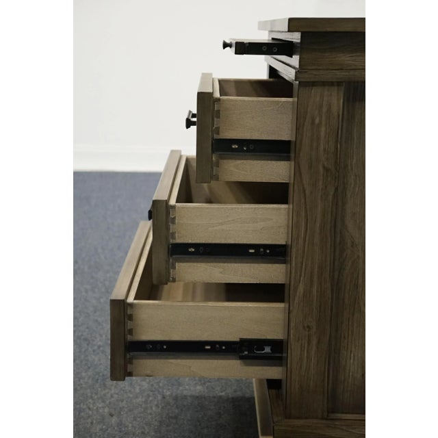 Gray A-America Glacier Point Collection Solid New Zealand Pine 27" Three Drawer Nightstand - Greystone Finish For Sale - Image 8 of 12