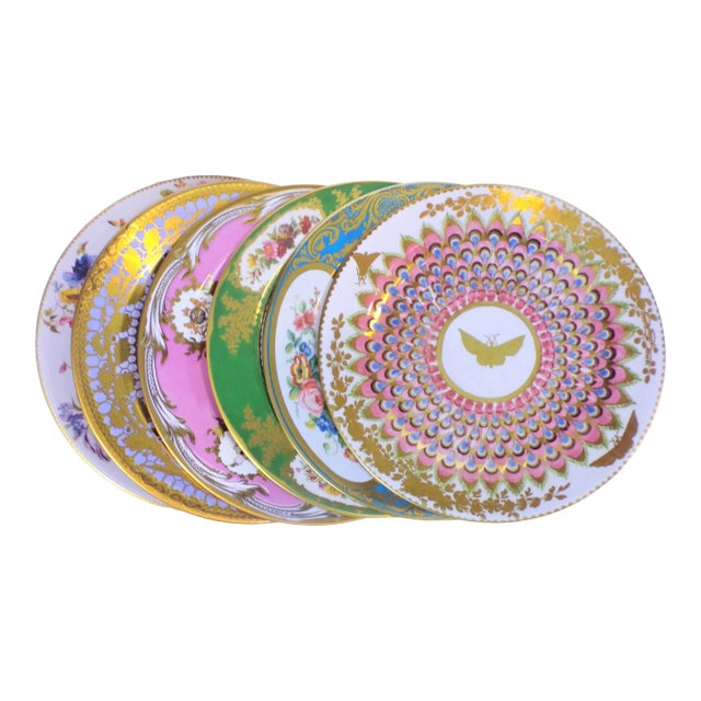 Enamaled Tin English Plates - Set of 6 For Sale
