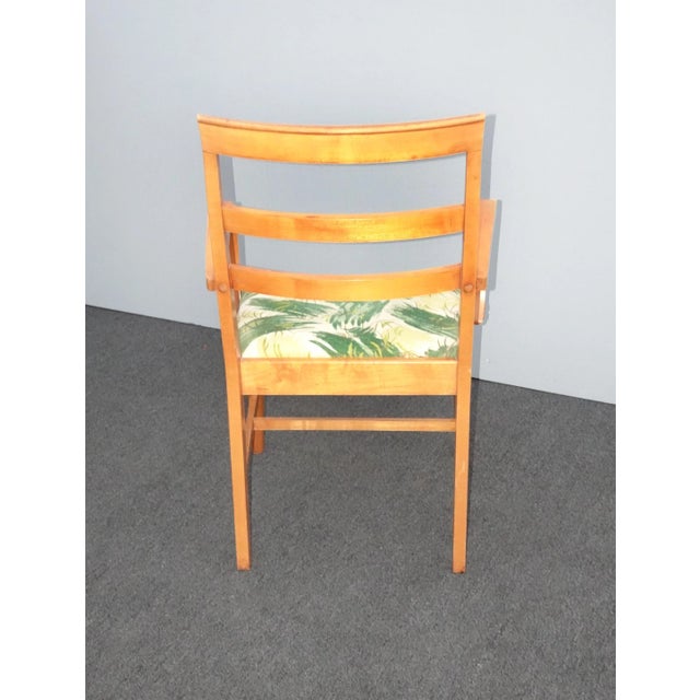 Vintage Mid Century Danish Modern Side Chair with Curved Armrests For Sale - Image 4 of 13