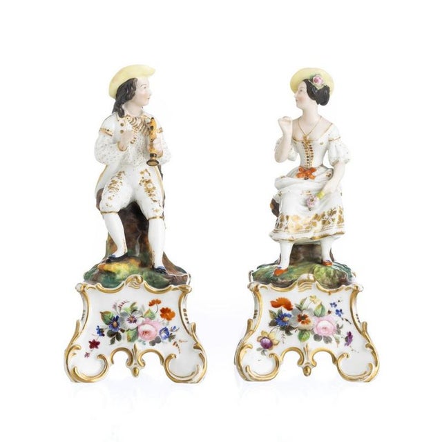 Gallant Figures by Vieux Paris, 19th Century, Set of 2 For Sale - Image 6 of 6