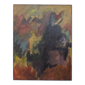 1965 Oil on Canvas Abstract Painting Signed by Steve Redman