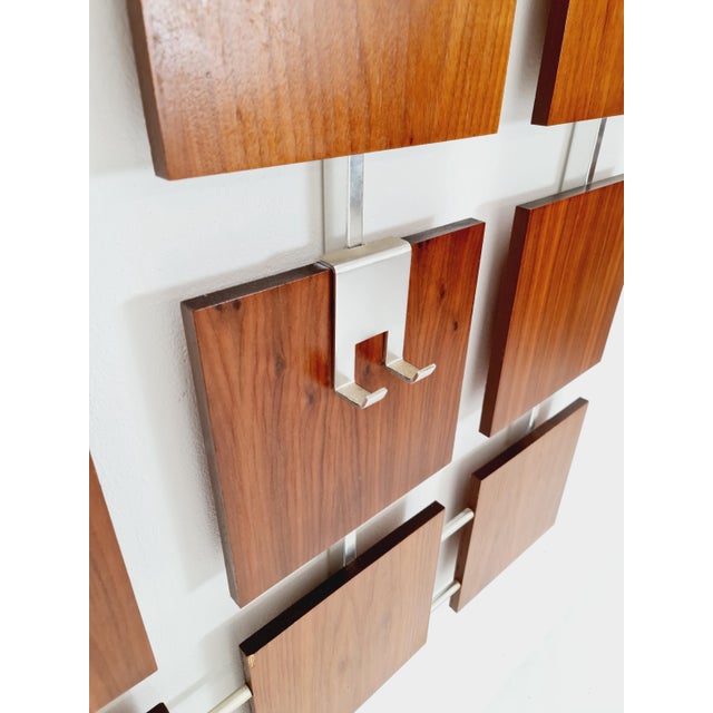 Wood Mid-Century Modern German Teak Wall Coat Rack, 1960s For Sale - Image 7 of 9