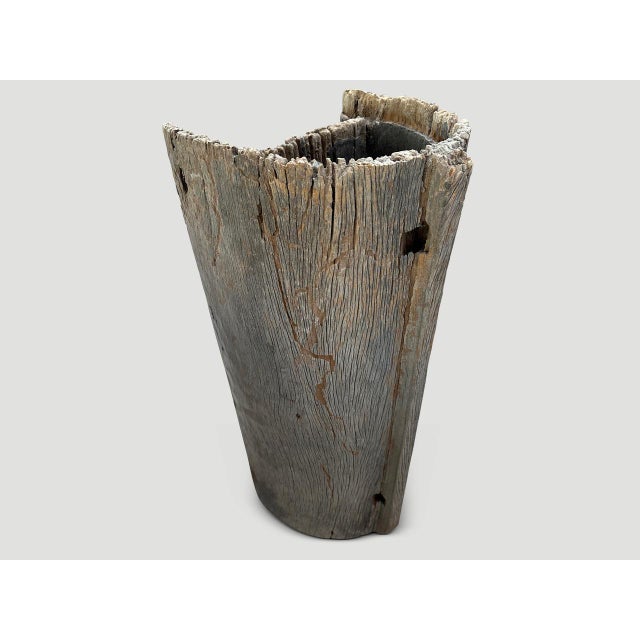 Beautiful antique rice holder from Sumatra. Placed vertically for an umbrella stand or horizontally to place magazines or...