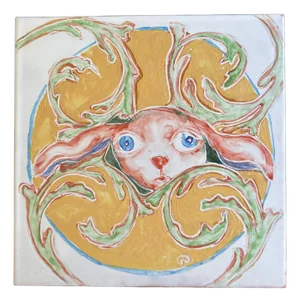 Vintage Hand Painted Italian Decorative Tile