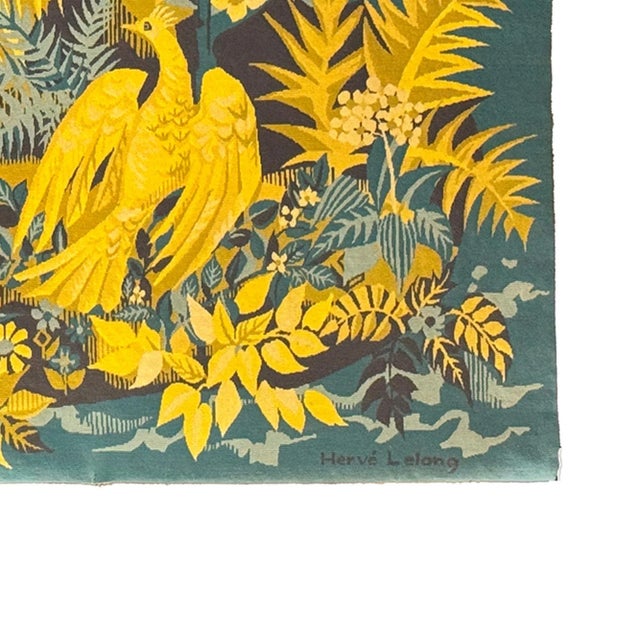 Vintage Tapestry by Hervé Lelong, 1960s, in Flawless conditions. Designed 1960 to 1969 This piece has an attribution mark,...