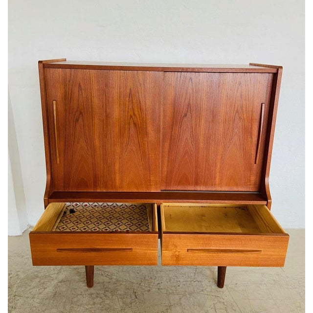 Mid-Century Danish Teak Bar Cabinet, 1960 For Sale - Image 10 of 18