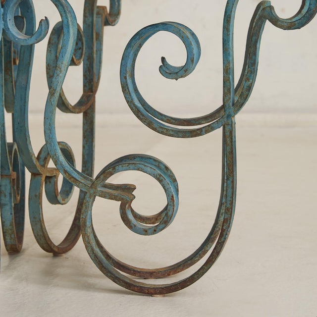 Metal French Hand-Forged Iron Coffee Table, 1960s For Sale - Image 7 of 11