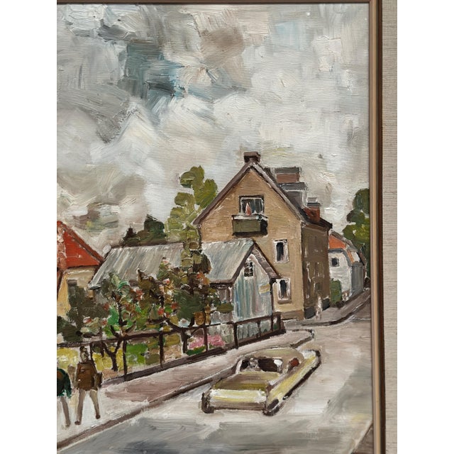 Sooman, City Life II, 1960s, Oil Painting on Canvas, Framed For Sale - Image 8 of 13