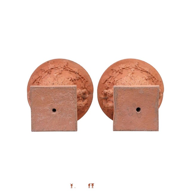 Vintage Neoclassical Style Terracotta Medici Campana Urns - A Pair For Sale In Dallas - Image 6 of 6
