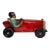 Mid-Century Ceramic 1930’s Bugatti Style Race Car & Driver Figurine For Sale