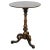 Chinoiserie Ebonized Gilt Chinoiserie Round Side Accent Pedestal Table For Sale - Image 3 of 12