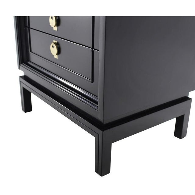 Mid Century Modern Ebonized Black Lacquer End Tables a Pair Chairish