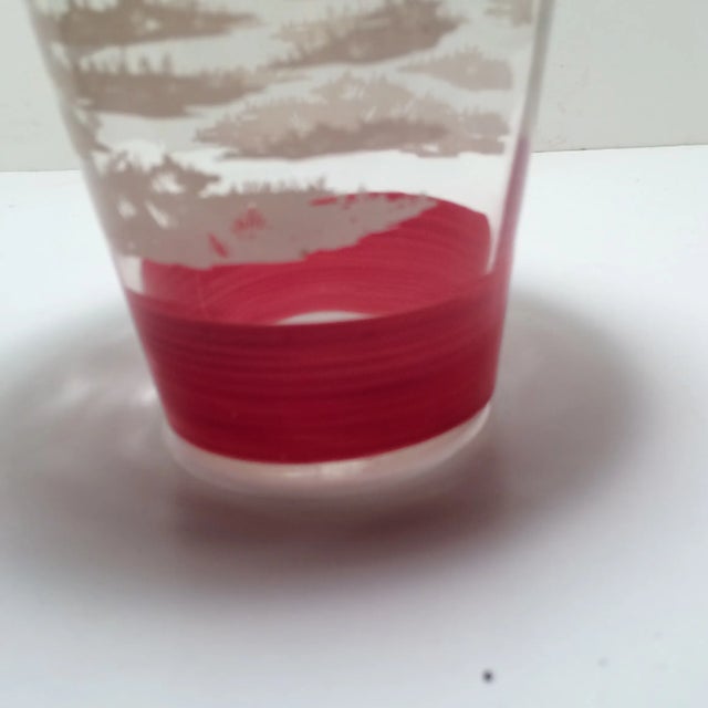 Vintage Glass Hand Painted Asian Vase With Birds For Sale - Image 11 of 12