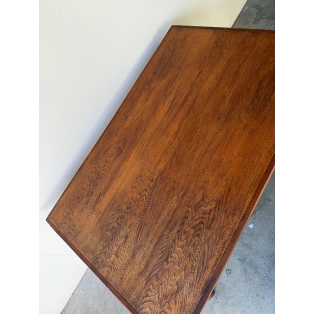 Wood Mid Century Danish Oak Extendable Dining Table With 2 Leaves 1960s For Sale - Image 7 of 9