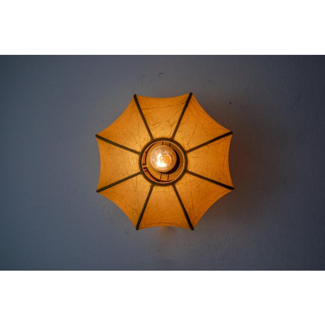 1970s Cocoon Wall Lamp in Resin and Pine, 1970 For Sale - Image 5 of 8