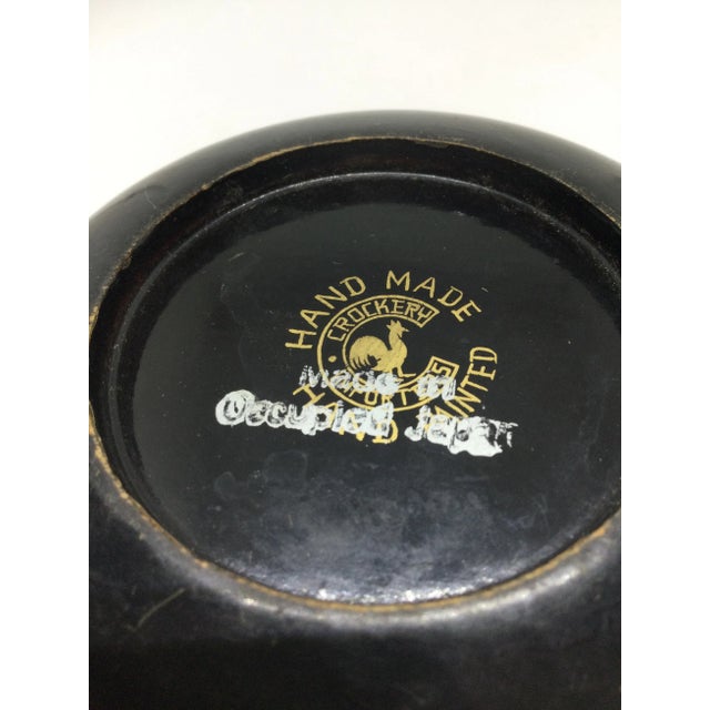 Vintage Japanese Guild Gold Hand Painted Lacquer Bowl For Sale - Image 12 of 13