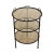 Mid Century Modern Wrought Iron & Glass Tiered Round Side Table For Sale - Image 13 of 13