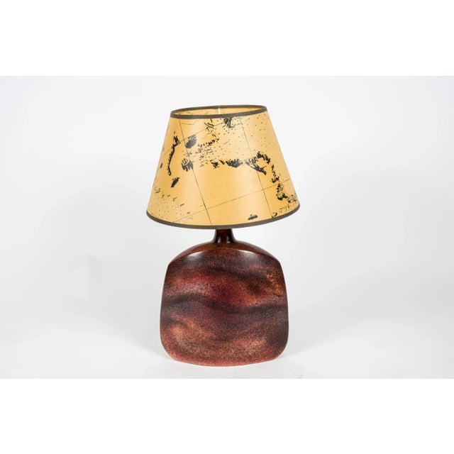 Ceramic Ceramic Lamp attributed to Vallauris, 1970s For Sale - Image 7 of 8
