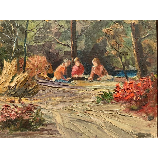 1960s California Forest Landscape Oil Painting, Framed For Sale - Image 4 of 6