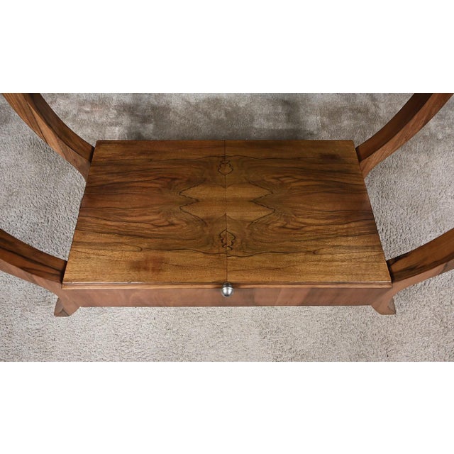 Wood Art Deco Style Walnut Veneer Console Table, 20th Century For Sale - Image 7 of 15
