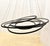 Mid-Century Modern Large 6 Ring Chandelier | Adjustable | Unused For Sale - Image 3 of 5