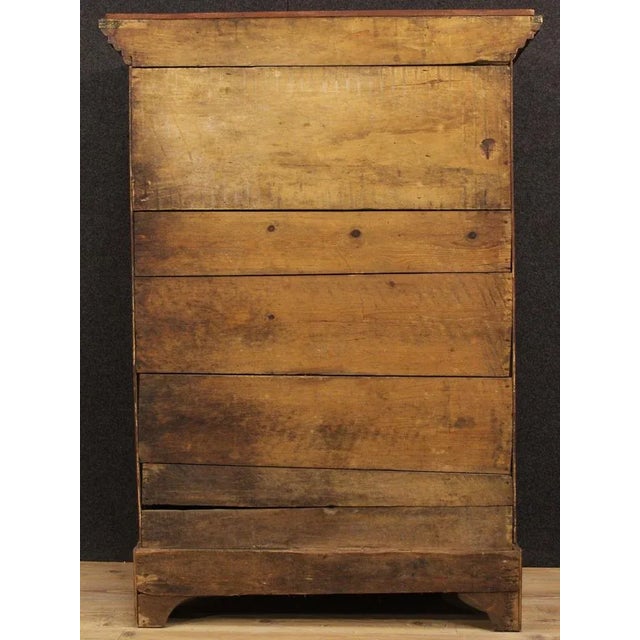 Brown Italian Painted Wood Cabinet, 1950s For Sale - Image 8 of 12