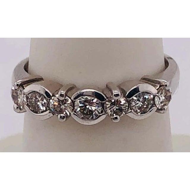 14 Karat White Gold Diamond Band Anniversary Bridal Ring 0.75 TDW, Size 5.75 For Sale - Image 9 of 9