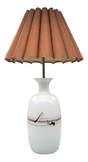 Opaline Glass Melody Table Lamp by Michael Bang for Holmegaard Glasverk, Denmark, 1980s