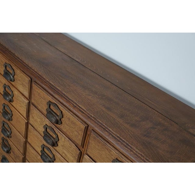 Antique French Oak Filing Cabinet from Chouanard, 1910s For Sale - Image 12 of 18