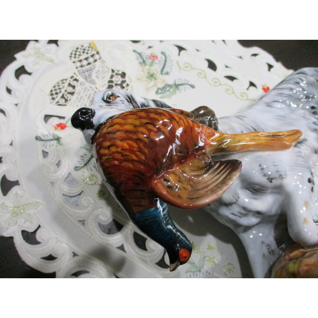1970s Large Royal Doulton Hy 2522 Hunting Dog English Setter W/ Pheasant Vintage Signed Intial Hy For Sale - Image 4 of 10