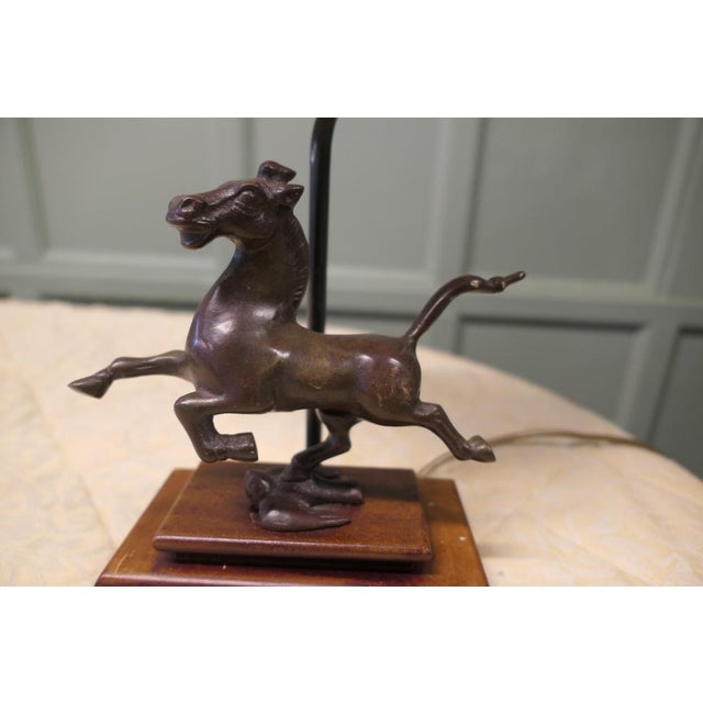 The Flying Horse of Gansu Set as a Lamp This is a bronze statue of The Flying Horse of Gansu otherwise known as the...