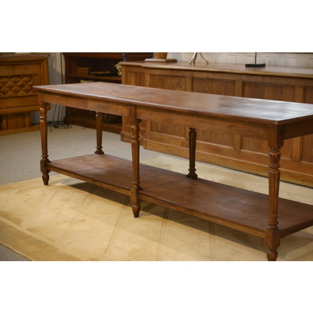 Wood Oak Drapers Table, 1920s For Sale - Image 7 of 10