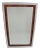 Very chic and stylish PAIR of Mid Century mirrors, each having an aluminum border, with walnut veneer interior surrounding...
