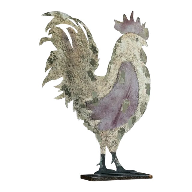 Large French Hand Painted Decorative Cockerel For Sale