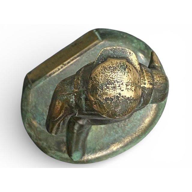 Mid-Century Bronze Industrial Worker Sculpture, 1960s For Sale - Image 6 of 14