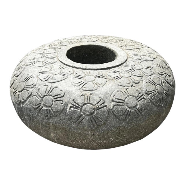 Vintage Java Stone Flower Pot For Sale