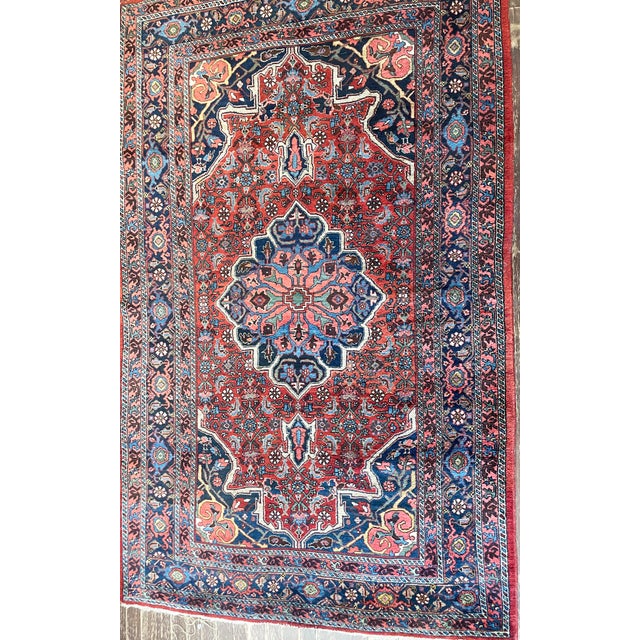 Antique Persian Bidjar Rug For Sale In Chicago - Image 6 of 9