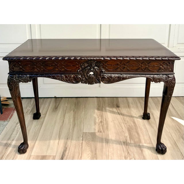 Early 20th Century George II Chippendale Revival Carved Console Table For Sale - Image 15 of 17
