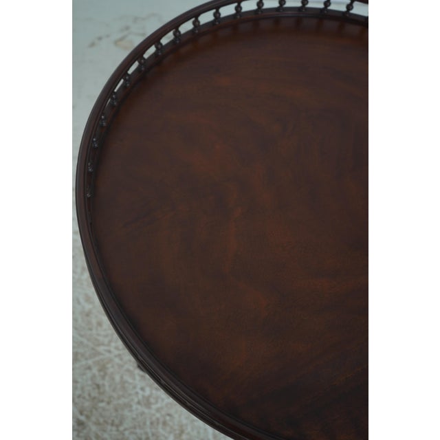 Baker Stately Homes Mahogany Tilt Top Table For Sale - Image 14 of 17