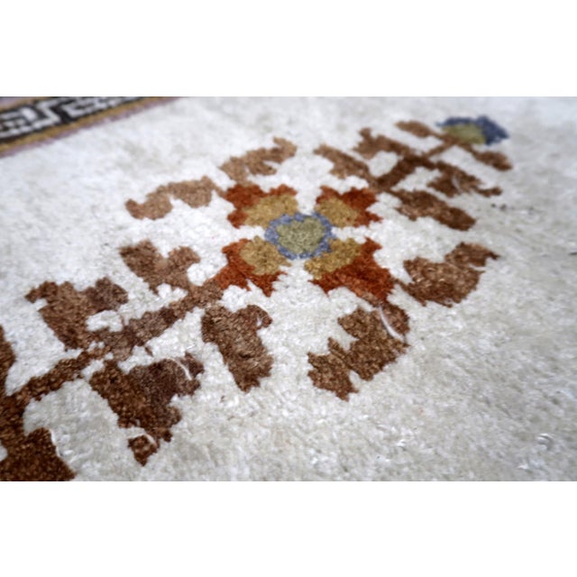 1960s, Vintage Tibetan Art Deco Khaden Rug 3' X 7' For Sale In New York - Image 6 of 13