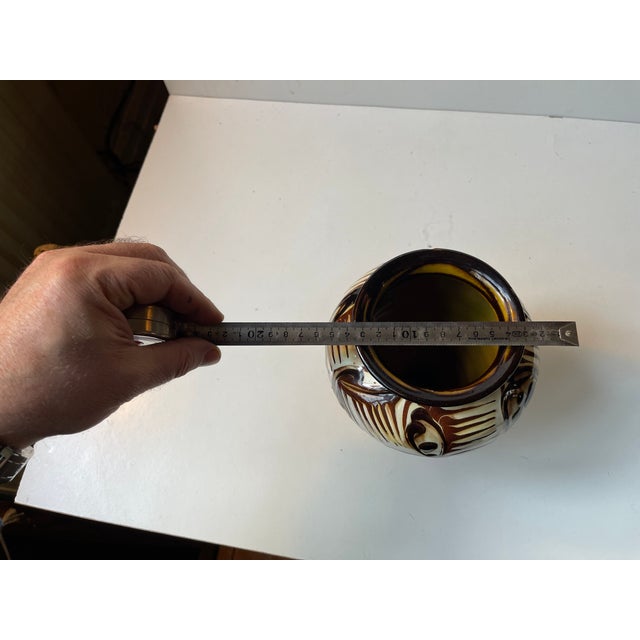 Art Deco Glazed Pottery Vase by Herman August Kähler, 1920s For Sale - Image 10 of 13