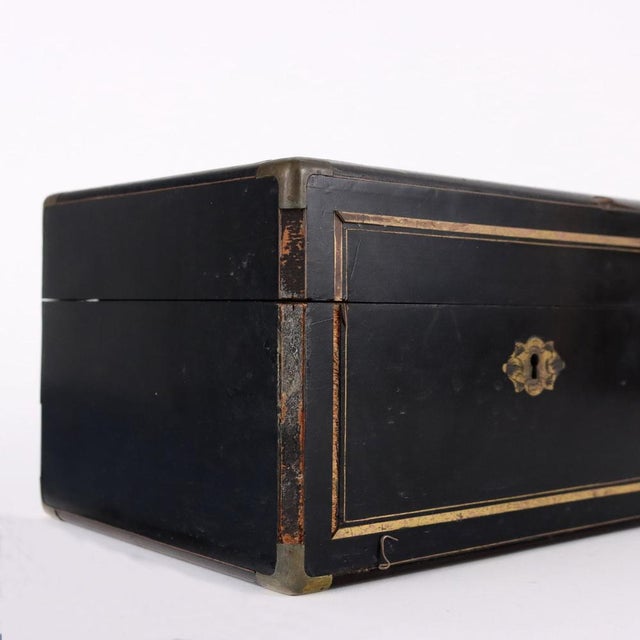 19th Century Sewing Box in Ebony Veneer For Sale - Image 12 of 15