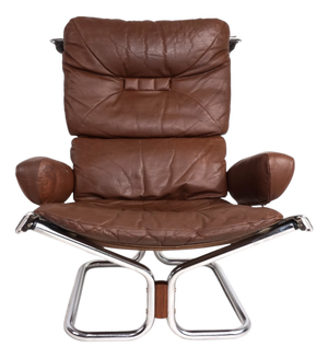Wing Leather Armchair by Harald Relling for Westnofa, 1970