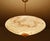 Metal Art Deco Pendant Light in Ivory Marble Glass, 1930s For Sale - Image 7 of 18