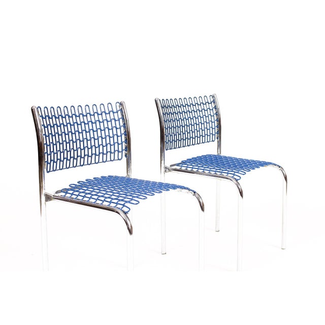 1970s Mid Century Vintage Modernist Thonet Softec Chairs by David Rowland — Chrome Frames — Pair For Sale - Image 5 of 11
